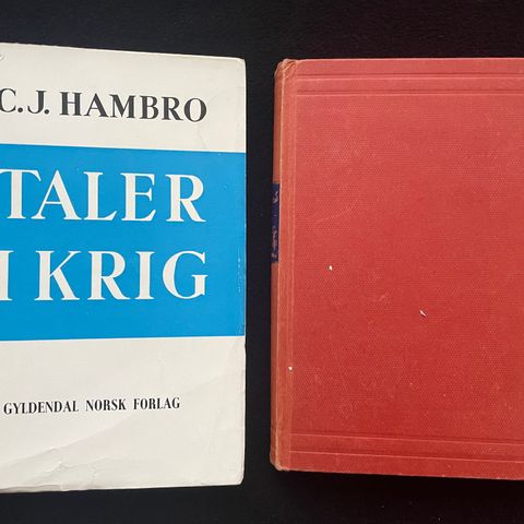 C. J. Hambro - De første måneder og Taler i krig - 2 bøker