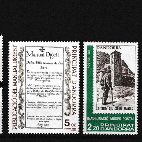 Andorra Fransk 1986 - Lot postfriske merker   (AF17)
