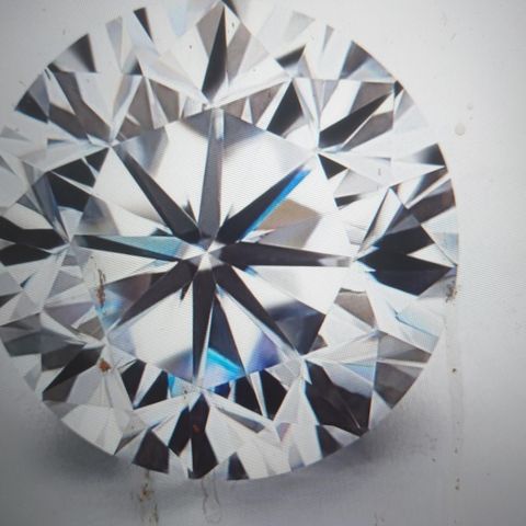 0,74 ct GRA- sertifisert naturlig løs Moissanite runde steiner D farge VVS1