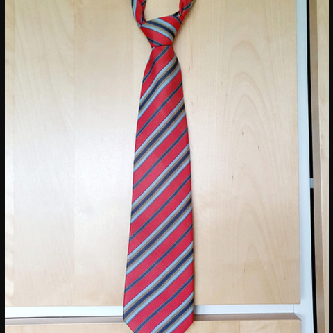 Retro/ Vintage rød stripete slips