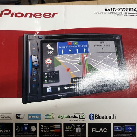 Pioneer AVIC-Z730DAB -Navigasjon og DAB - Ny pris 5000