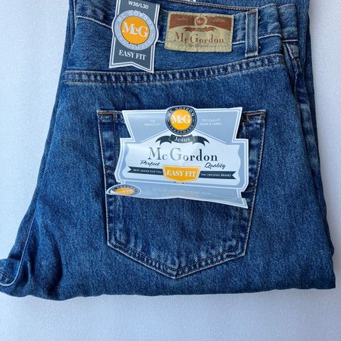 Helt ny dongeri denim jeans herre bukse McGordon Easy Fit W36/L30