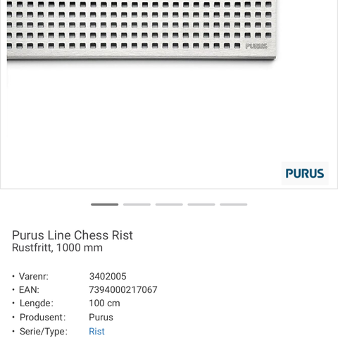 Purus Line 1000 Chess stål