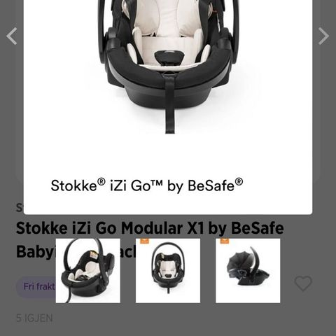 Stokke iZi Go Modular X1 by BeSafe Babyilstol, Black