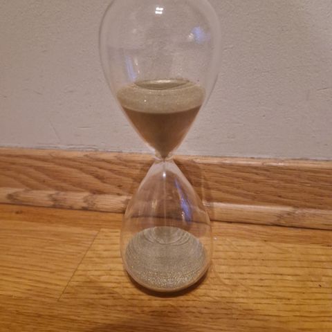 Timeglass HAY blank m/gull sand, 45 min