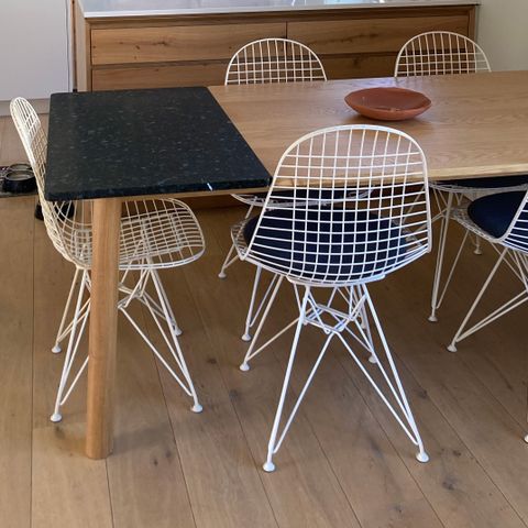 Eames Wire Chair Stol DKR - Hvit - 4 stk