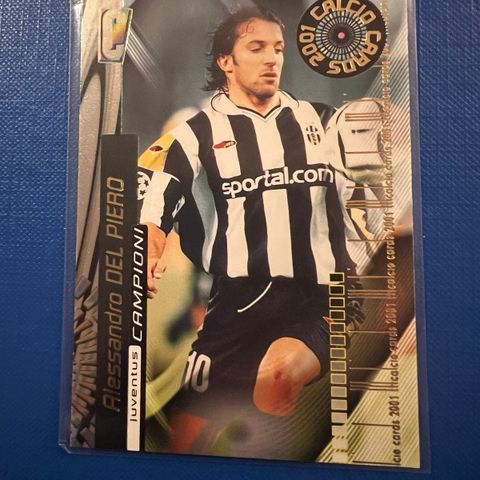 Alessandro Del Piero fotballkort fra 2001