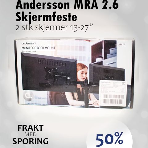 Andersson MRA 2.6 Skjermfeste 2 stk skjermer 13-27"