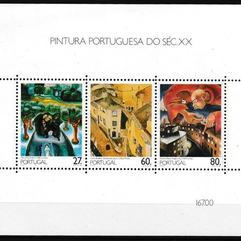 Portugal 1988 - Malerier - postfriskt miniark (P10)
