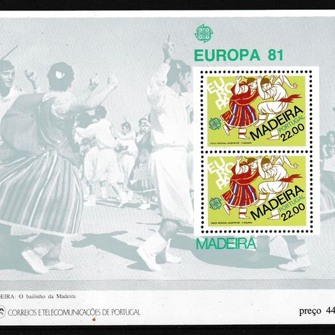 Portugal Madeira 1981 - Europamerker - postfrisk miniark (P3)