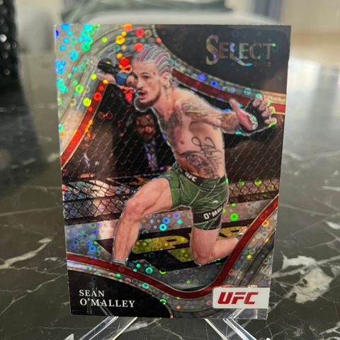 2022 Panini Select UFC SEAN O’MALLEY Silver Prizm Disco Octagonside