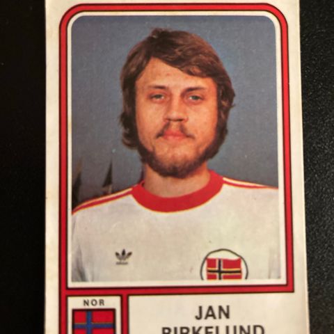 Sjeldent Fotballkort Jan Birkelund Skeid Lillestrøm Norge Panini VM 1978