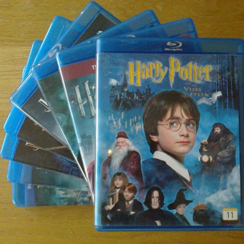 Harry Potter komplett samling på Blu-ray