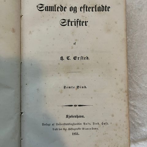 Samlede og efterladte skrifter af H. C. Ørsted