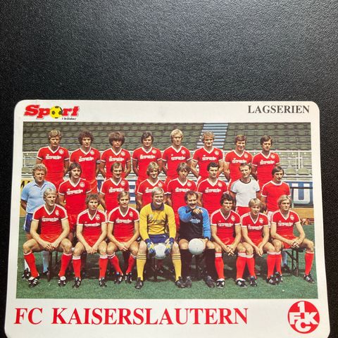 FC Kaiserslautern Fotballkort Lagserien Sport i bilder 1979/80 selges!