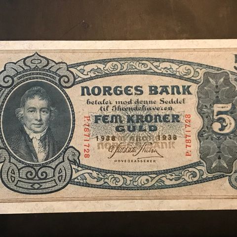 Norsk 5 kroner 1938 P