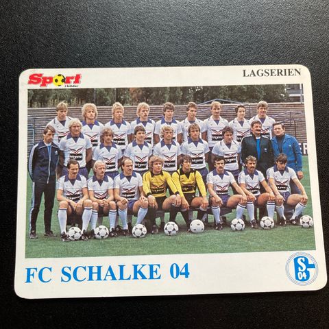 FC Schalke 04 Fotballkort Dreyer Lagserien Sport i bilder 1979/80 selges!