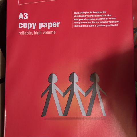 Høykvalitets A3 printerpapir/kopipapir - 3 pakker