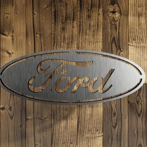 Ford logo i aluminium kompositt