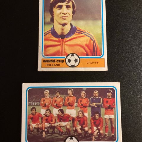 Johan Cruyff Nederland Monty Gum fotballkort fra VM 1978 selges