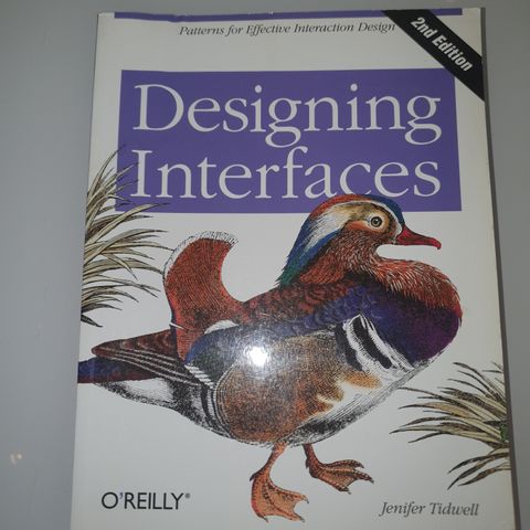 Designing Interfaces. 2nd edition, Jenifer Tidwell