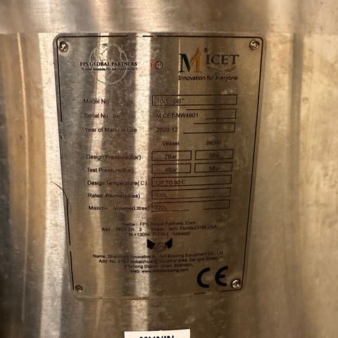 Fermenteringstank 100 liter