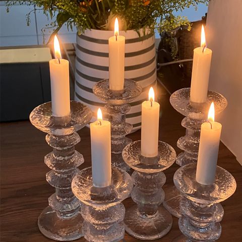 6 stk Iittala Festivo lysestaker