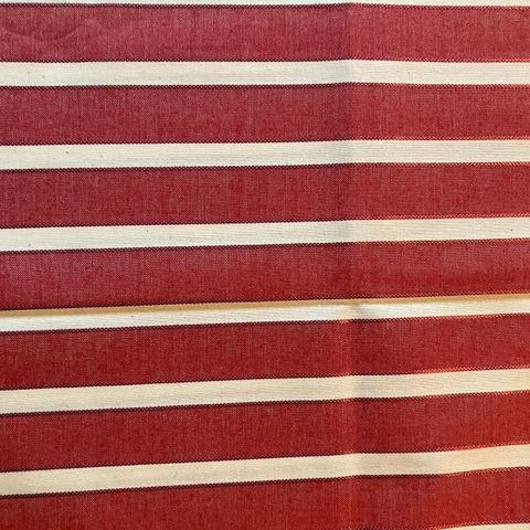 Bomullblanding reststoff rød hvit striper