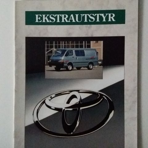 Toyota HIACE Ekstrautstyr/Tilbehør -brosjyre. (NORSK)