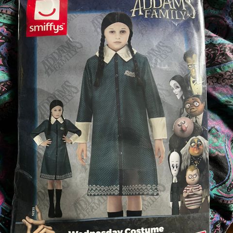 Wednesday Addams kostyme 8-10 år