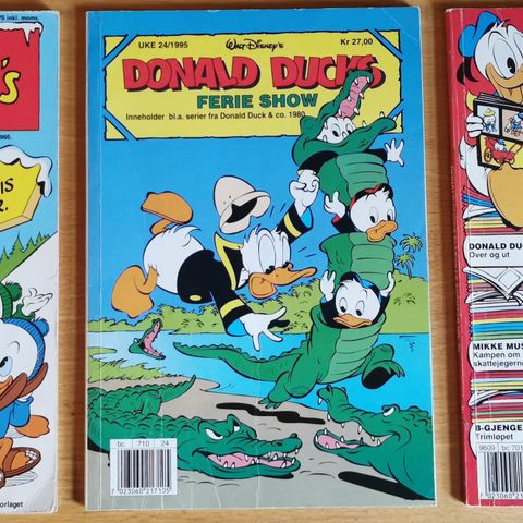 Donald Duck. Elleville eventyr 96, Ferie show 95, Store show 83. Samlet: 50,-