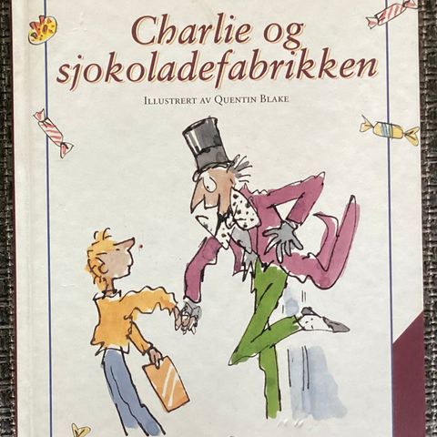 ROALD DAHL- 1 flott bok «CHARLIE OG SJOKOLADEFABRIKKEN» 1997,  143 sider