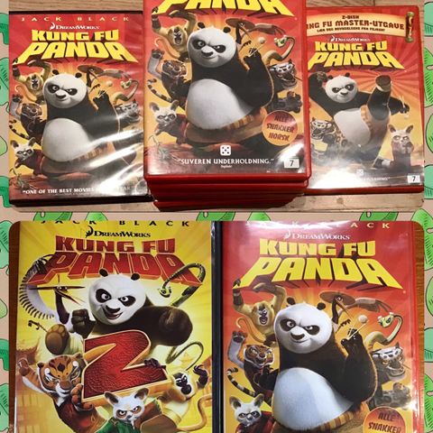 Kung fu panda dvder 🔥Alt som ny)