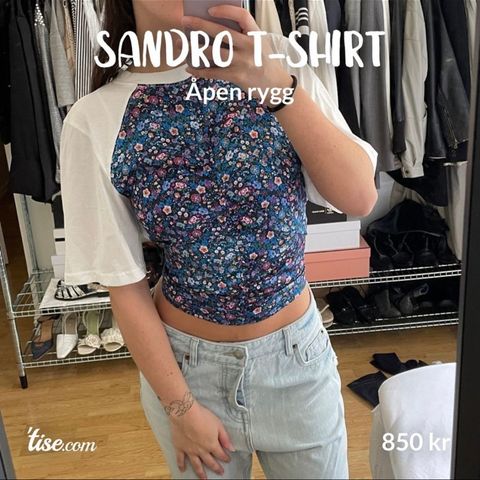 Sandro open back t-shirt