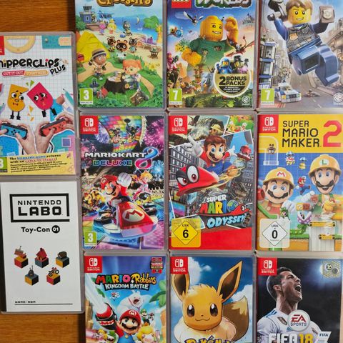 2 Nintendo Switch spille - LEGO Worlds and Nintendo LABO