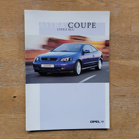 Brosjyre Opel Astra Coupe Linea Blu 2001