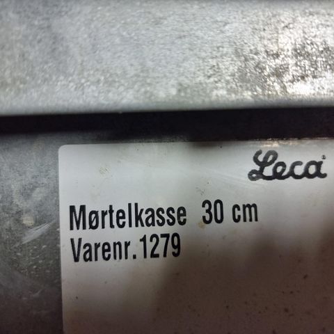 Leca mørtelkasse for 30 cm isoblokk