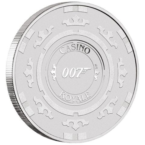 Tuvalu 2023 CASINO ROYALE CHIP - 1 OZ  SØLV JAMES BOND 007