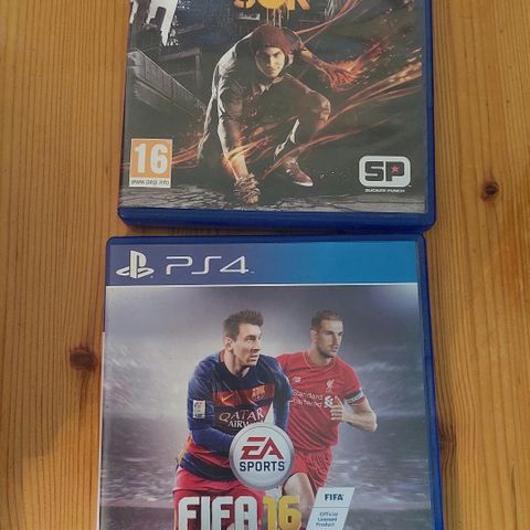 PS4 SPILL FIFA 2016 + SECOND SON