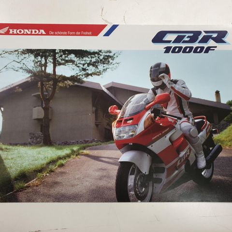 Honda CBR 1000 F 1991 mc brosjyre