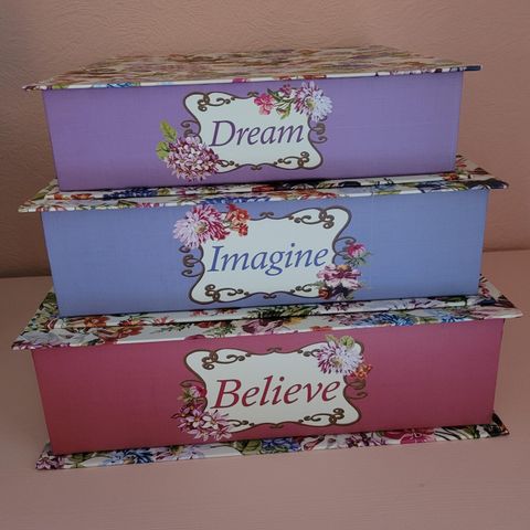 Oppbevaring "Believe, Imagine, Dream "