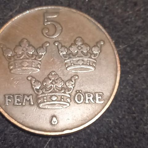 Svensk 5 øre mynt