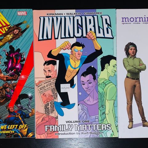 Invincible + Marvel X-Men + Morning Glories (9) Tegneserie Comic Pakke