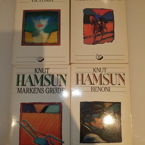 4 stk Knut Hamsun bøker