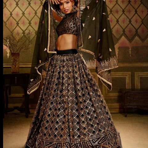 Lehenga Choli Indisk, Pakistansk Party/Brudekjole