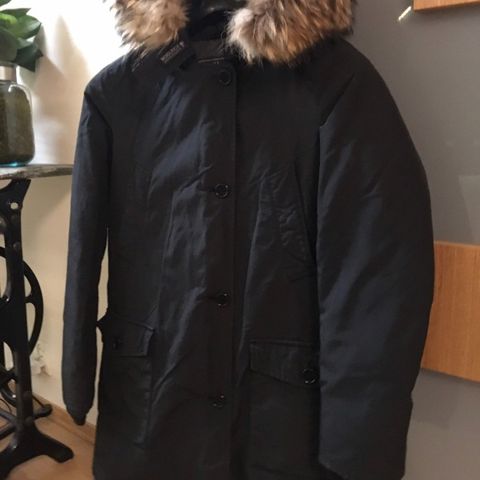 Woolrich dunjakke med ekte pels