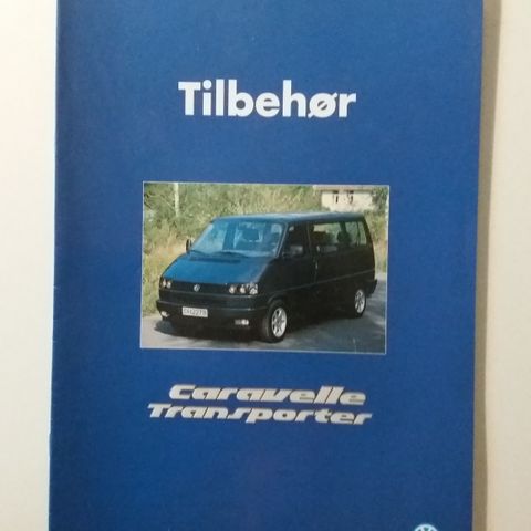 VW Caravelle / Transporter TILBEHØR / UTSTYR -brosjyre. ( NORSK)