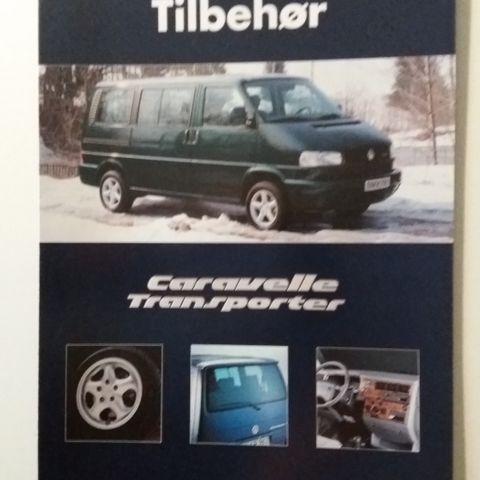 VW Transporter / Caravelle ( T4 ) Tilbehør / Utstyr -brosjyre. ( NORSK)