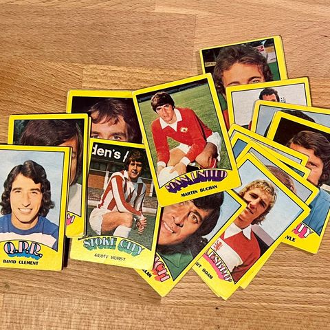 29 stk. engelske fotballkort A&BC 1974