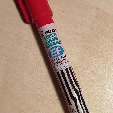 Pilot Super Color Marker vannfast rød tusj